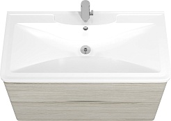 Водолей Мебель для ванной Adel 80 подвесная ореховый дубослив светлый – фотография-3